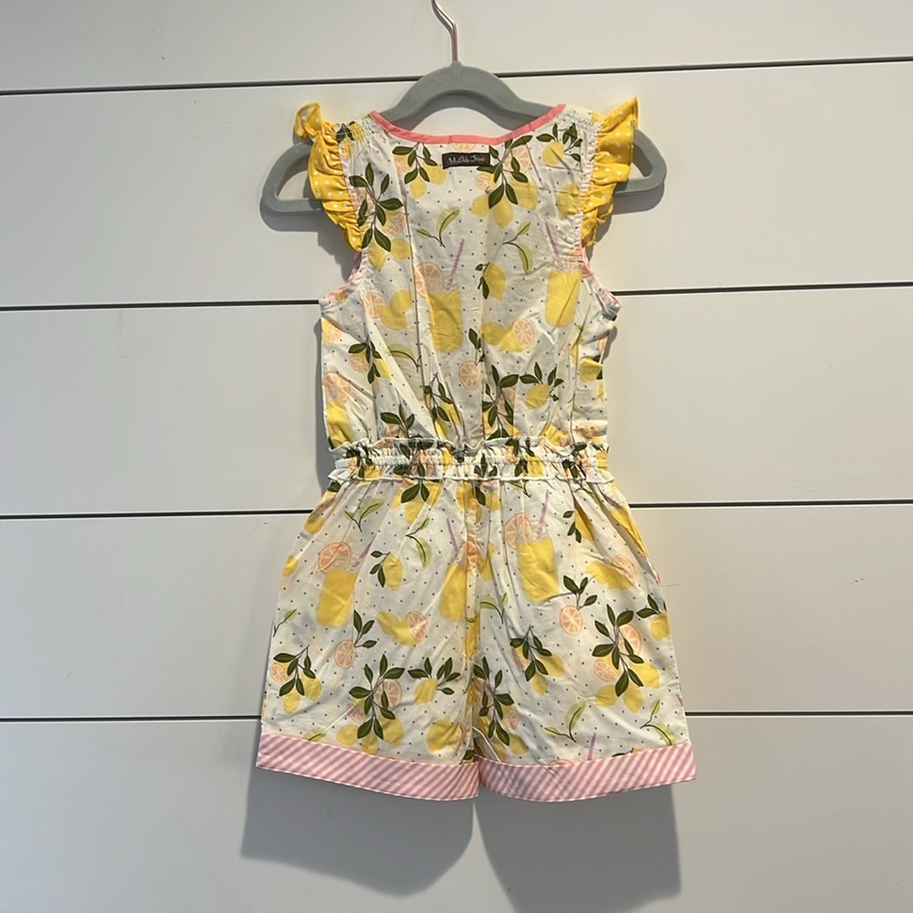 Let’s Make lemonade Matilda Jane Floral Yellow Kids Romper NWT - Picture 5 of 6